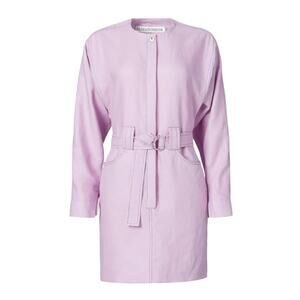Alix‎ of Bohemia Linen Laurent Belted Light Violet Mini Dress Size Large
